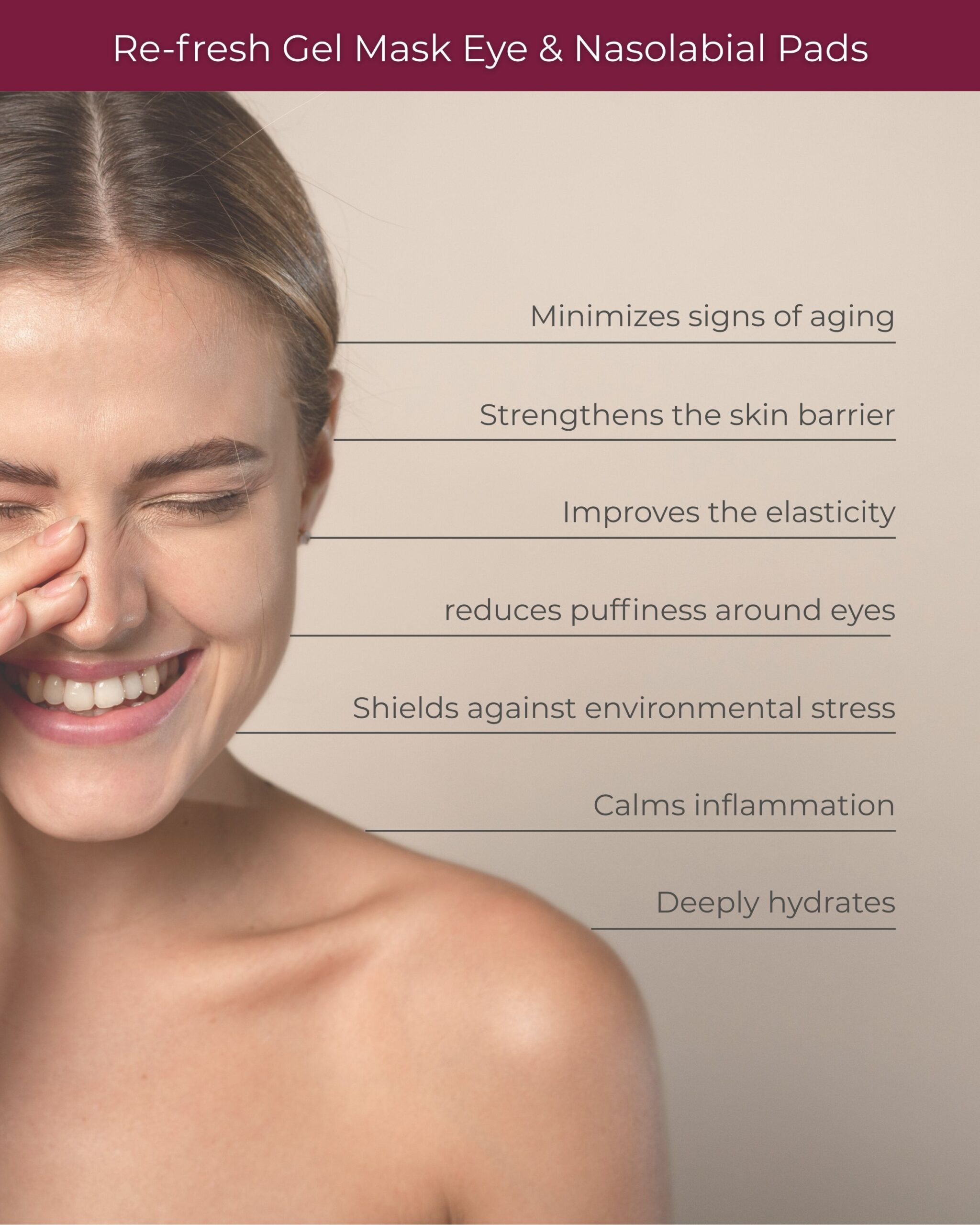 BDR Re-fresh Gel Mask Eye & Nasolabial Pads 60 kpl - Image 6