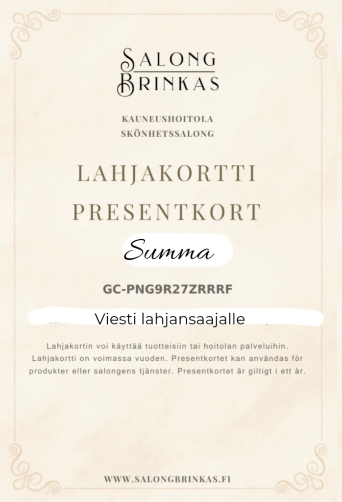 100€ lahjakortti